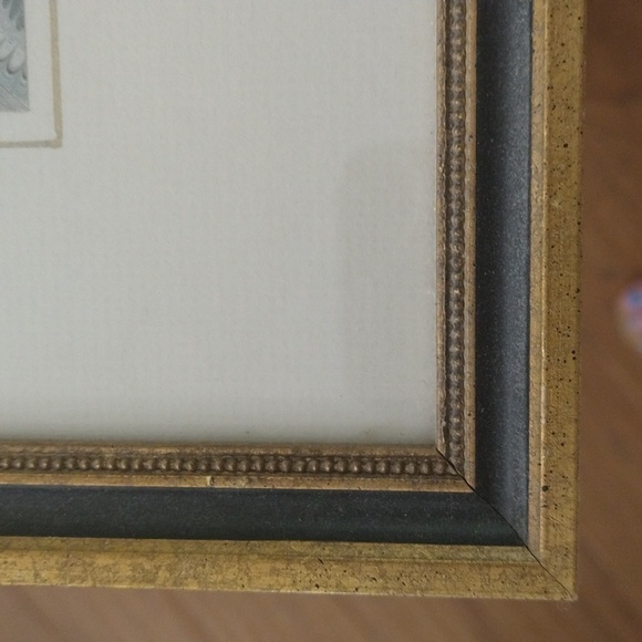 Antique framed lithograph gravure German pastoral print sheep Hanfstaengi 15x 19 - Picture 7 of 8